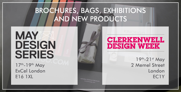 Brochures, bags, presentations and new products.
