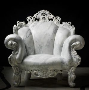 detailed marble chair